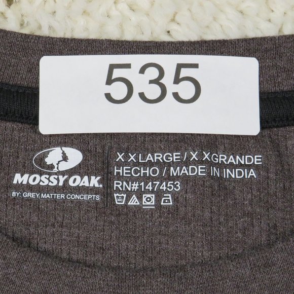 Mossy Oak* Men's Thermal‎ Long Sleeve Pullover Crew Neck Shirt Size~ 2XL - Picture 4 of 12